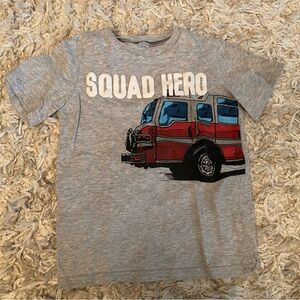 Gray Carter’s Graphic Firetruck T-shirt kids size 6